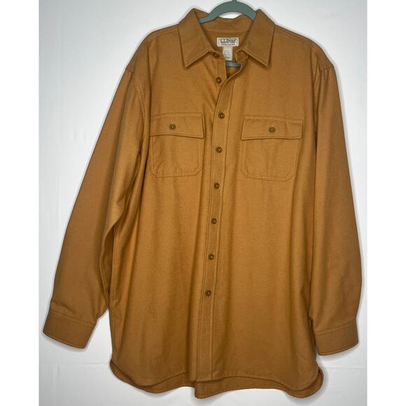 L.L. Bean men’s chamois cloth button down shirt camel color 100% Cotton XL-Tall - Picture 1 of 4